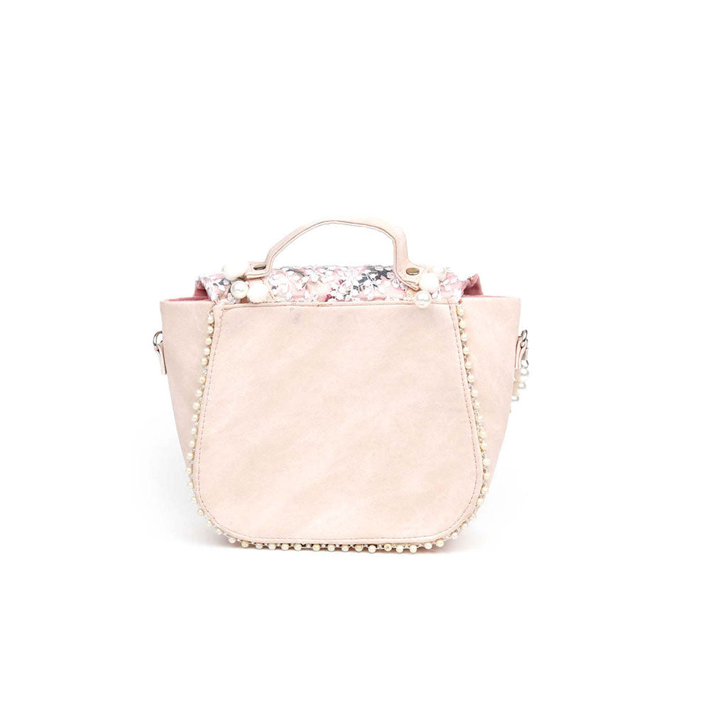 Odette Beige Embellished Clutch for Women