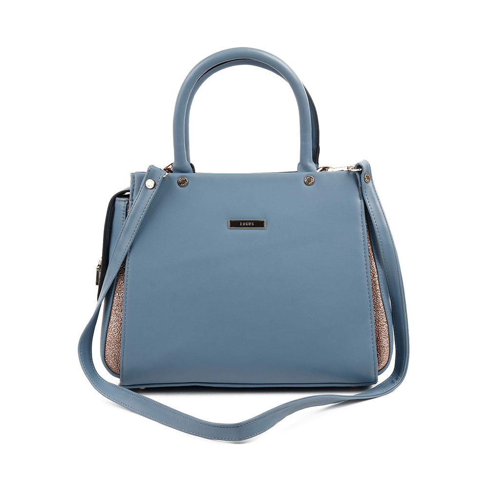 Odette Blue And Gold Handbag for Women