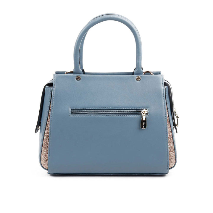 Odette Blue And Gold Handbag for Women