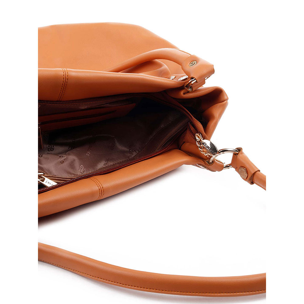 Odette Embellished Orange Handbag for Women