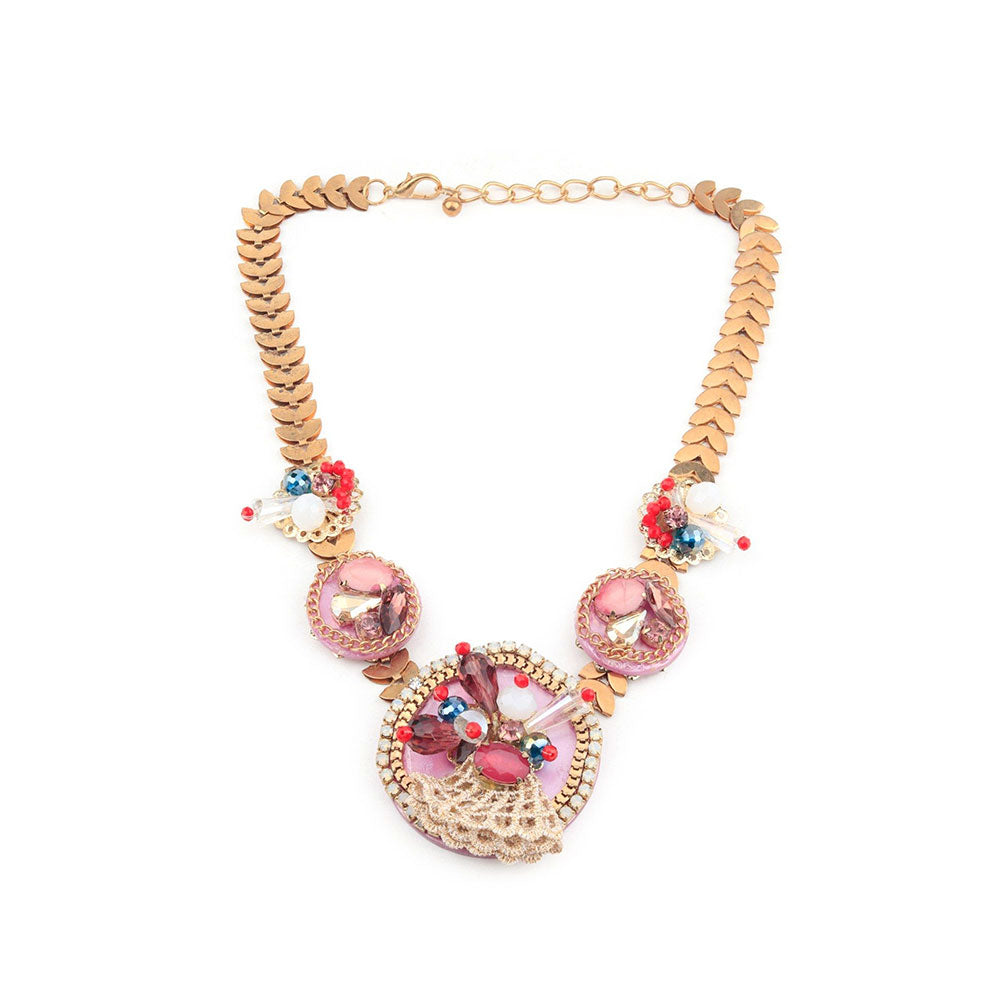 Odette Multi-coloured Fancy Neckpiece with Chunkets