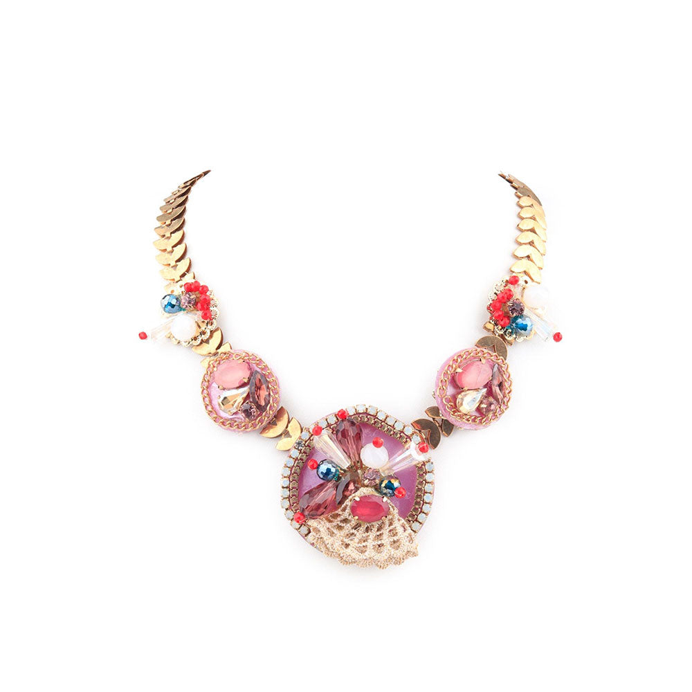 Odette Multi-coloured Fancy Neckpiece with Chunkets