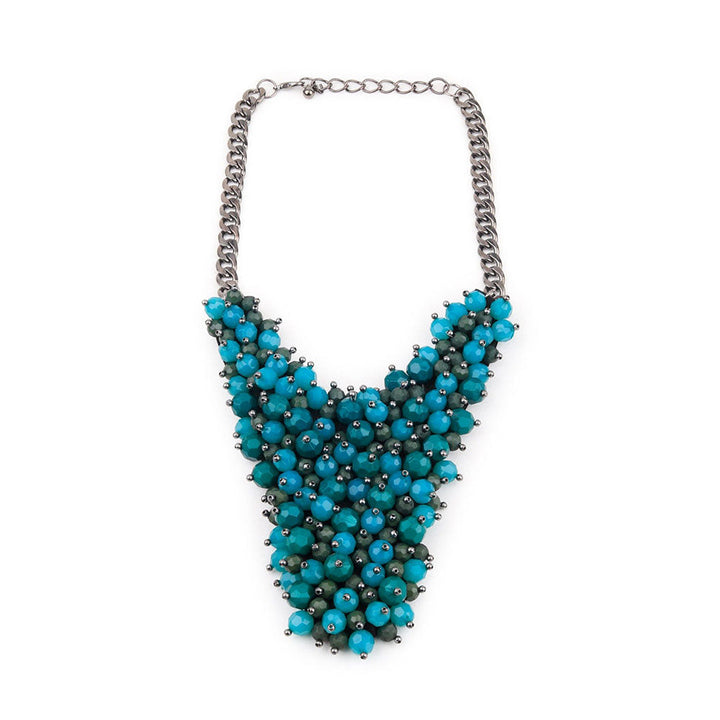 Odette Teal Beads Long Necklace