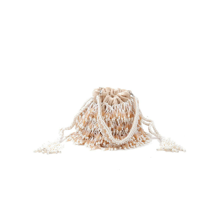 Odette Apricot Pearl Embellished Potli Bag