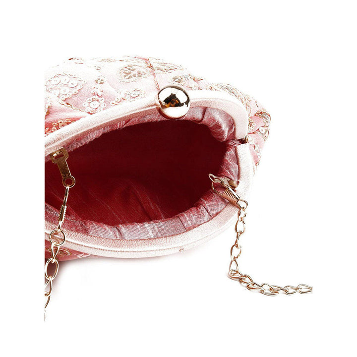 Odette Pink Floral Sophisticated Clutch for Women