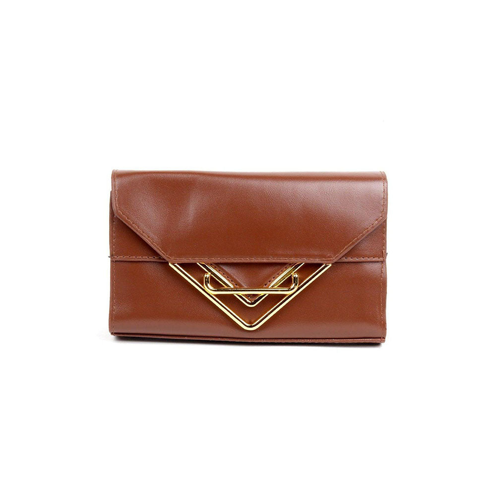 Odette Chocolate Brown Fold-Over Belt Bag