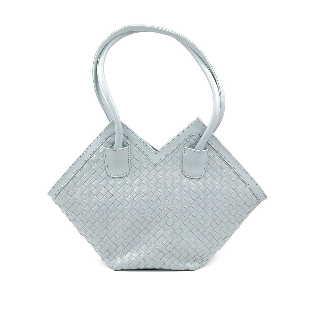 Odette Grey Patterned Hand Bag