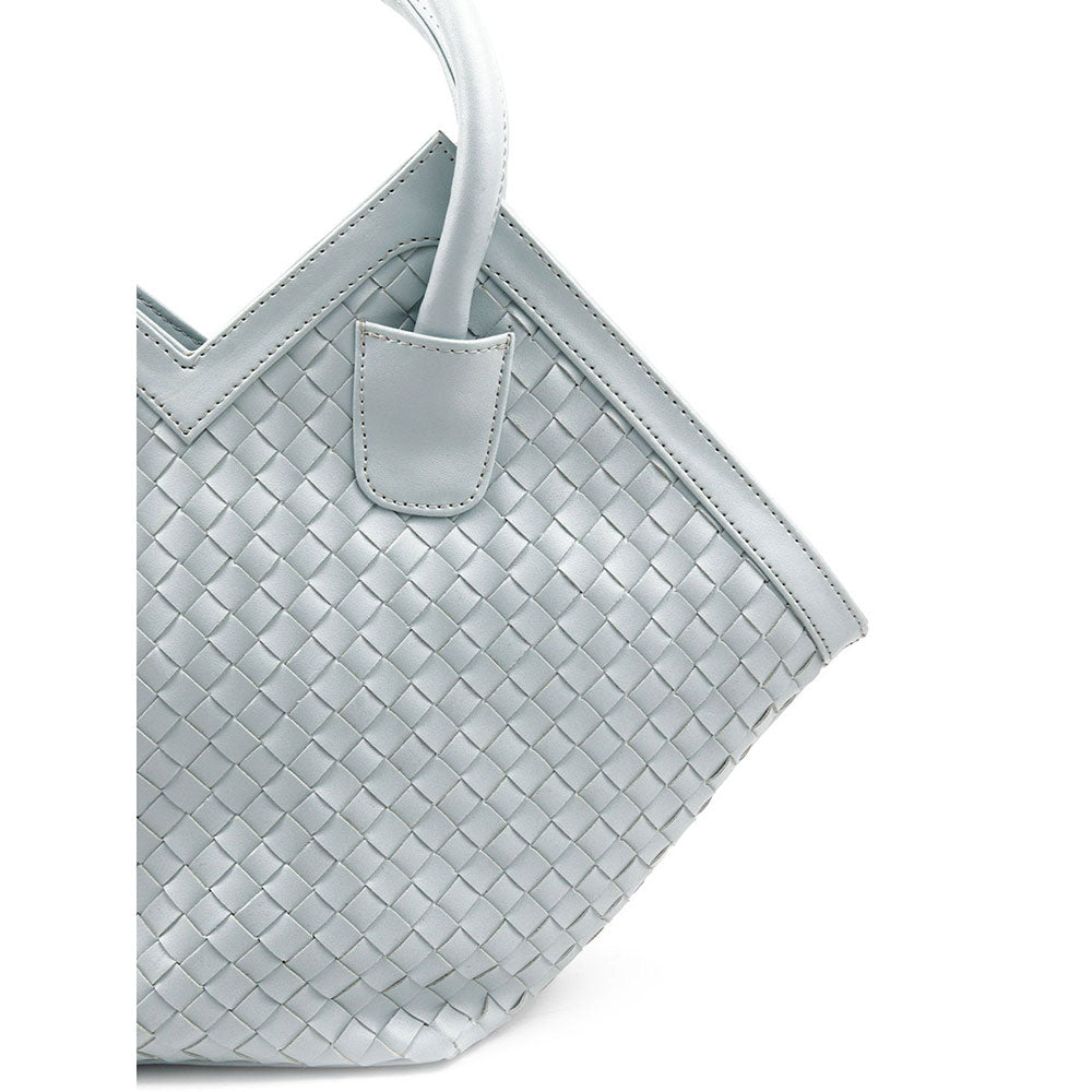 Odette Grey Patterned Hand Bag