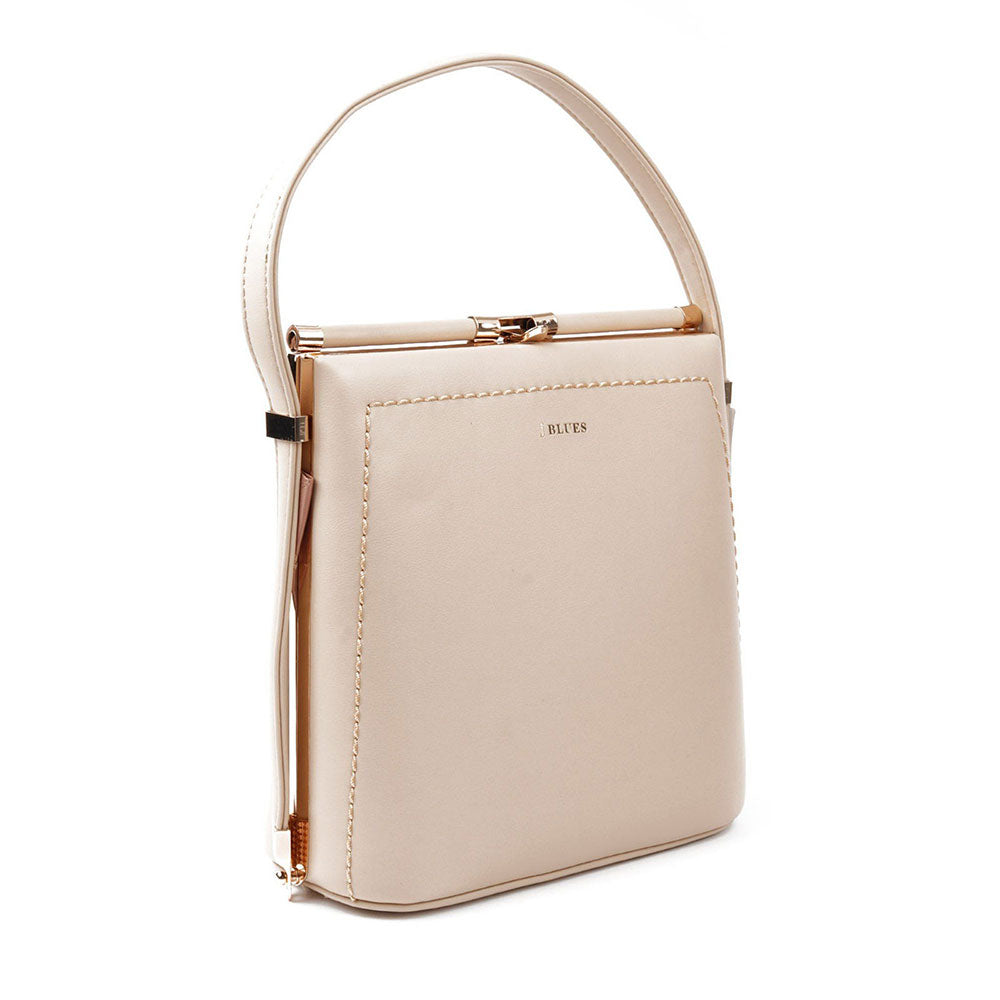 Odette Apricot Solid Handbag