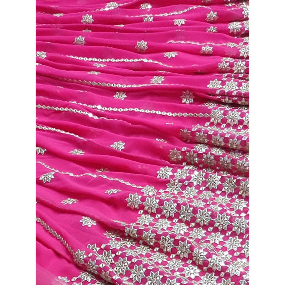 Odette Pink Stunning Semi Stitched Lehenga with Unstitched Blouse (Set of 3)