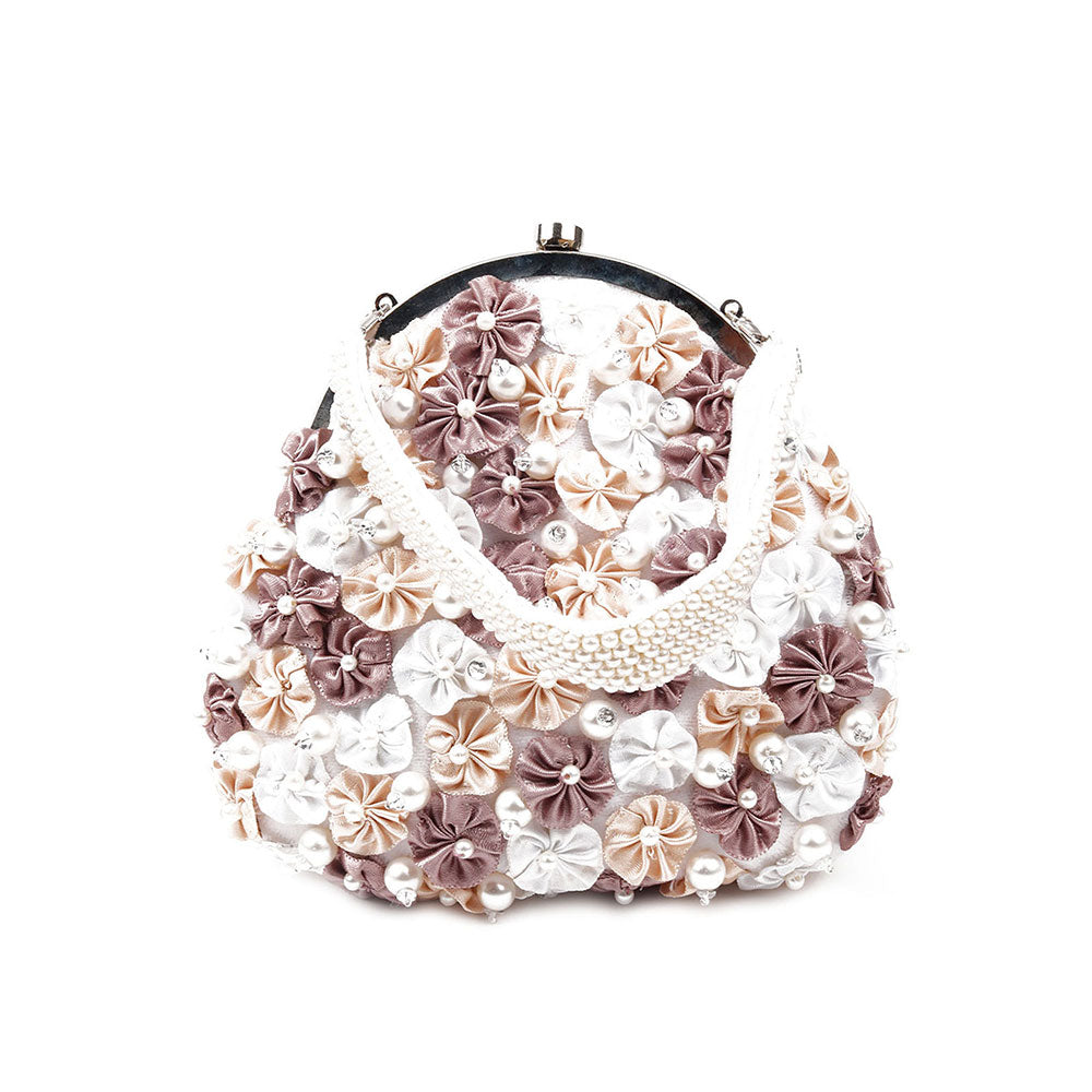 Odette Multicolored Floral Bridal Clutch Bag