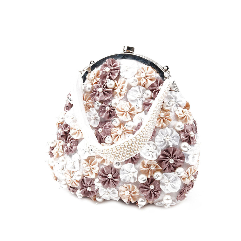 Odette Multicolored Floral Bridal Clutch Bag