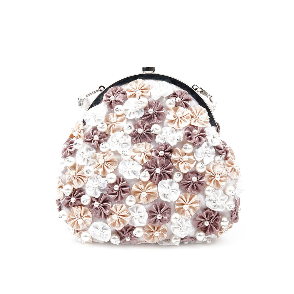 Odette Multicolored Floral Bridal Clutch Bag