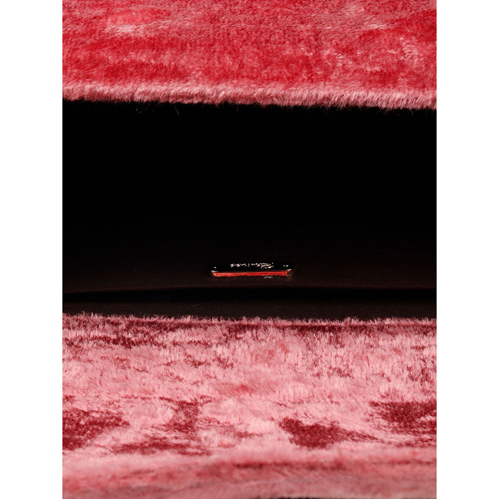 Odette Pink Velvet Bridal Clutch Bag