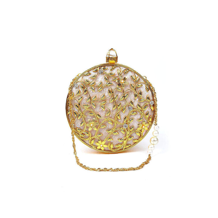 Odette Snazzy Metal & Resin Round Clutch