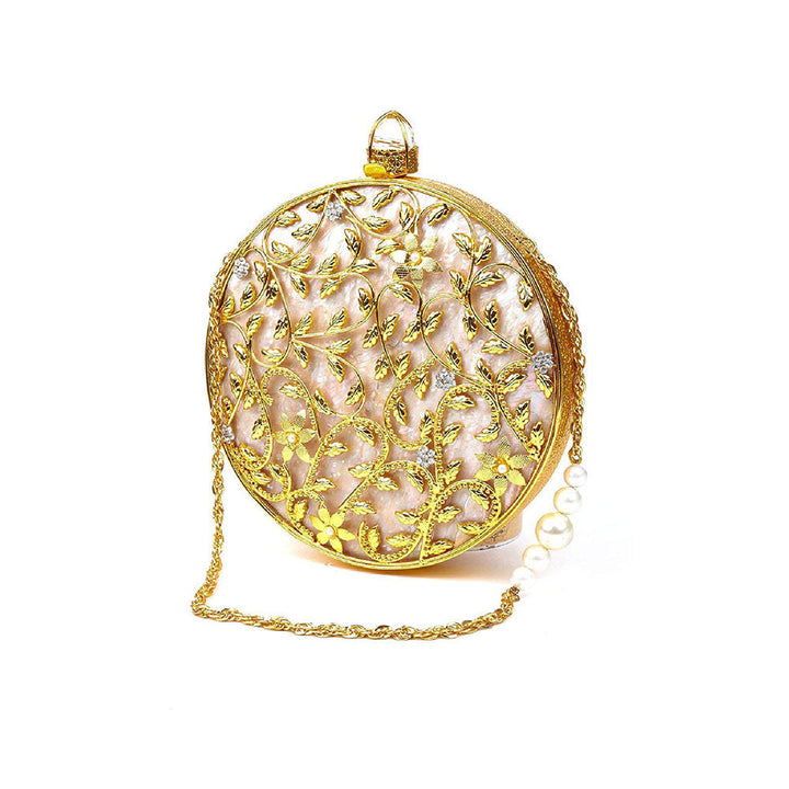 Odette Snazzy Metal & Resin Round Clutch