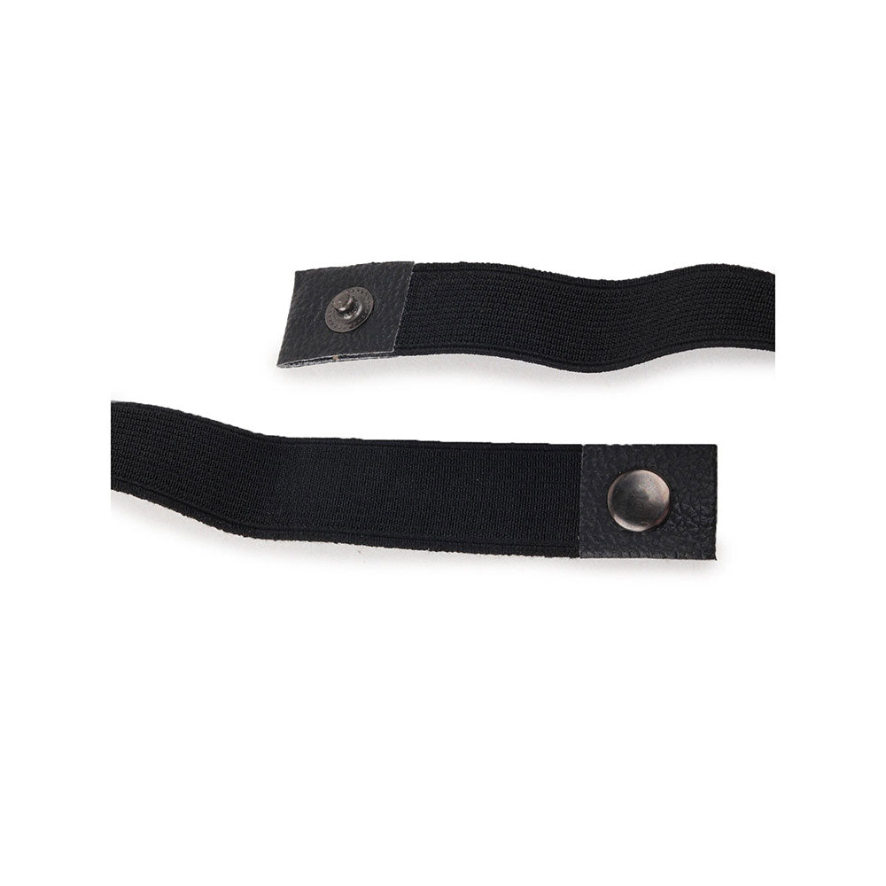 Odette Black Embellished Elastane Belt