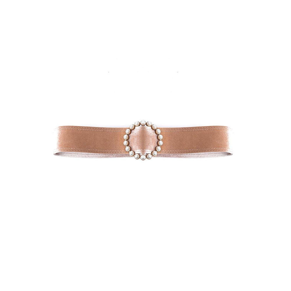 Odette Classic Skin Coloured Belt Adorned With Artifical Pearls