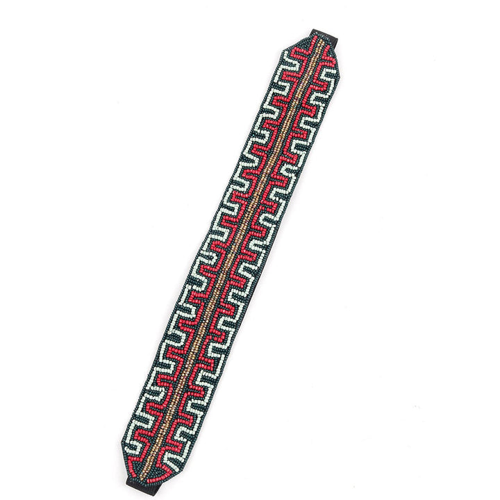 Odette Boho Style Beaded Belt (Red)