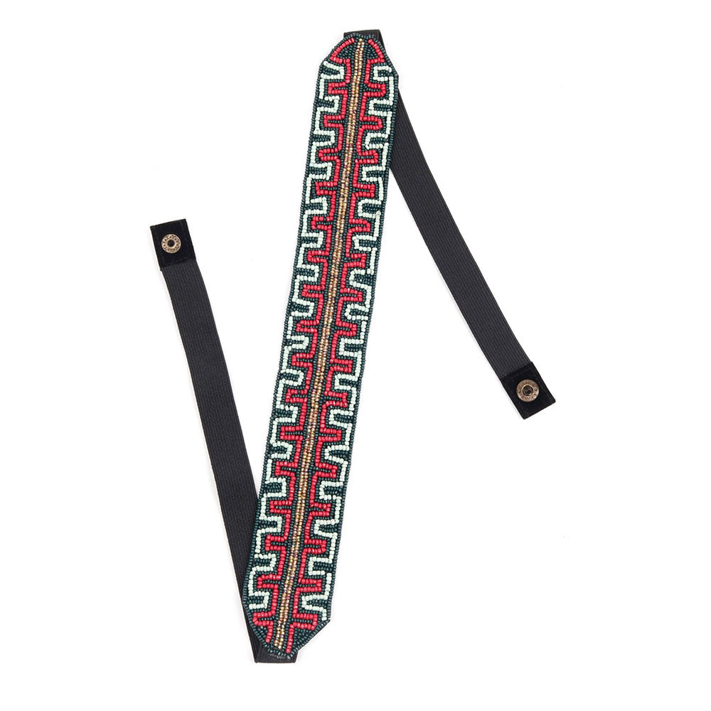 Odette Boho Style Beaded Belt (Red)