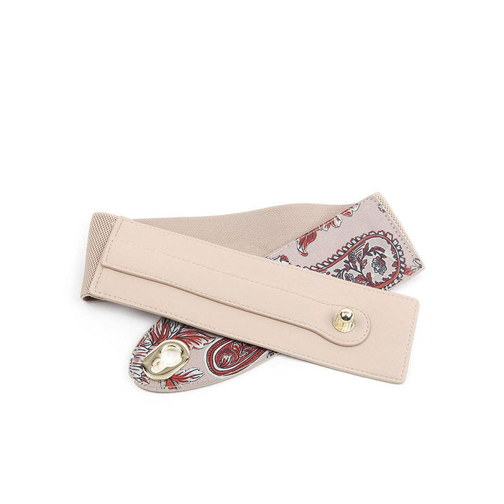 Odette Cream Colored Textured Belt