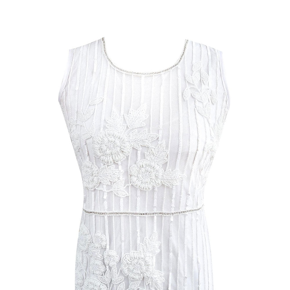 Odette Floral White A Line Dress