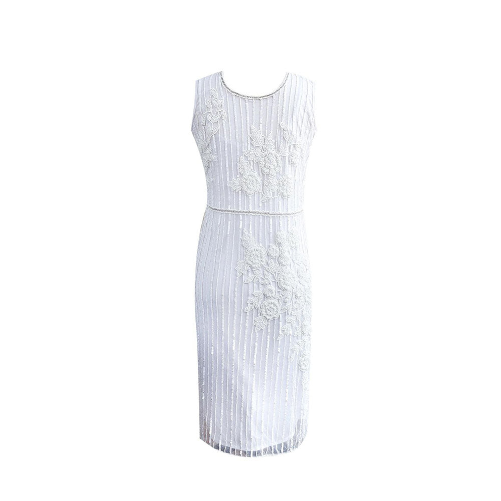 Odette Floral White A Line Dress