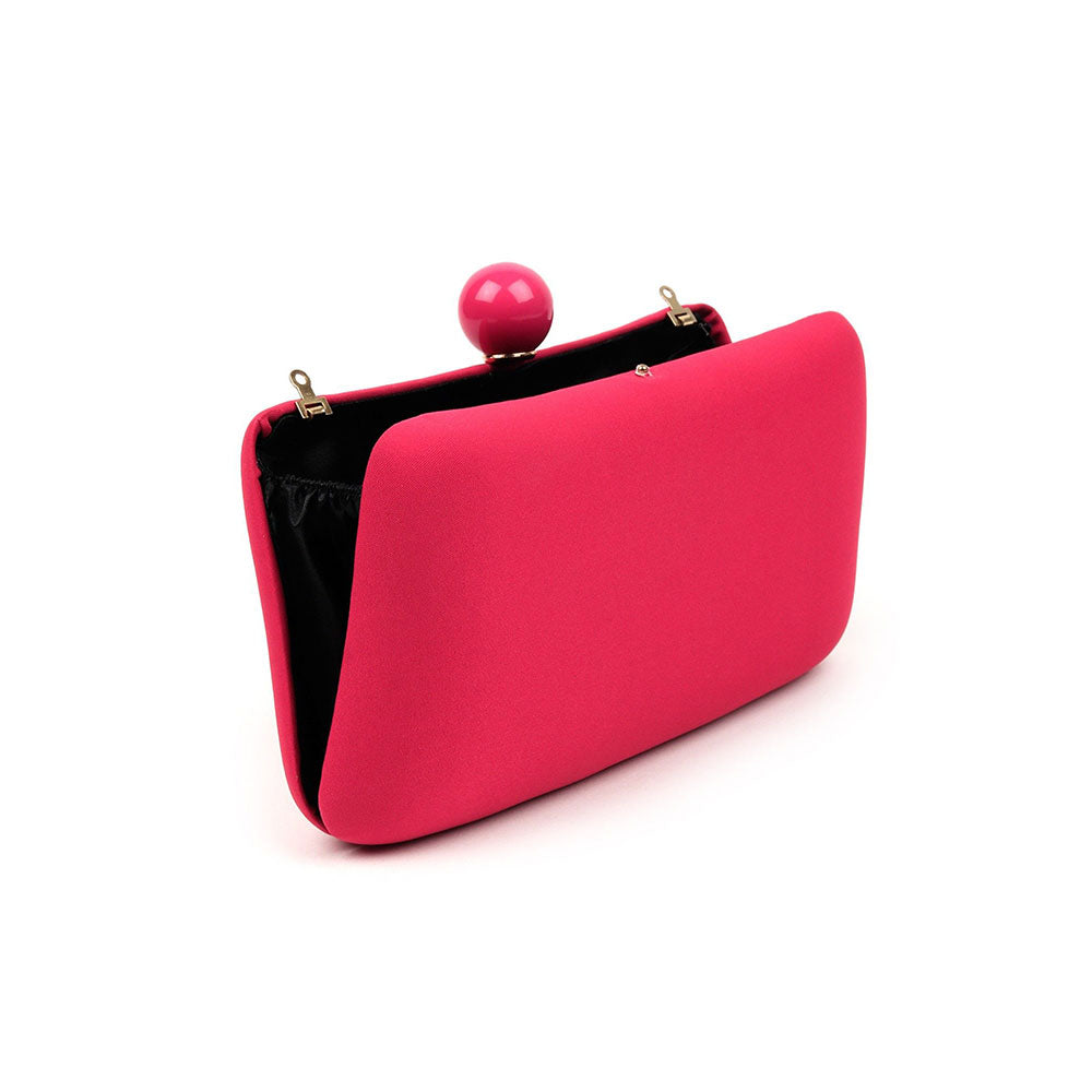 Odette Dark Pink Solid Party Clutch