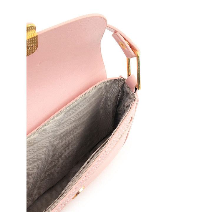 Odette Pink Solid Party Handbag