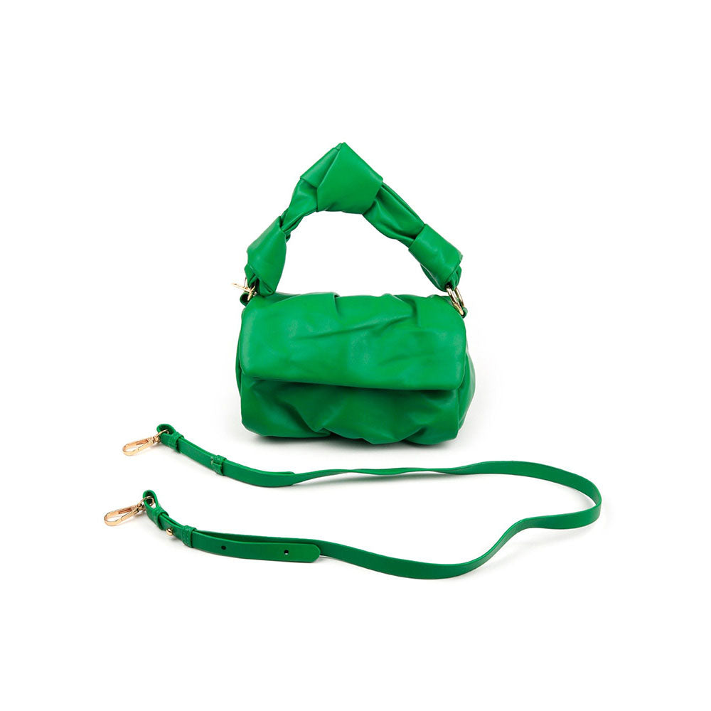 Odette Pop-Up Green Solid Handbag