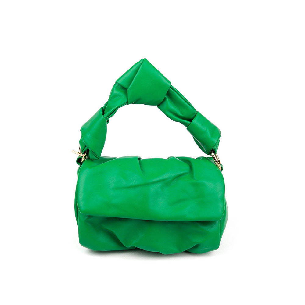 Odette Pop-Up Green Solid Handbag