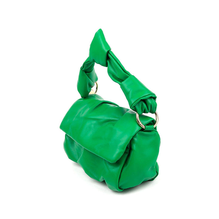 Odette Pop-Up Green Solid Handbag