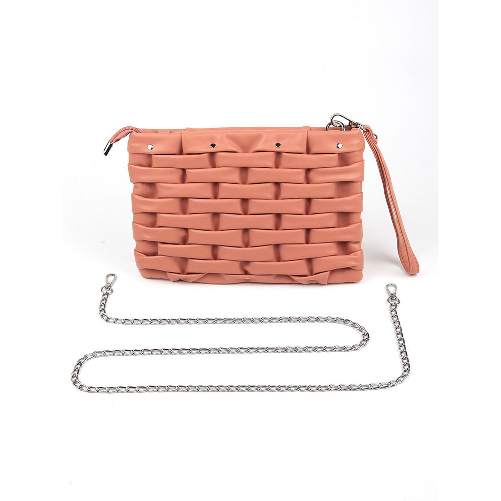 Odette Brown Patterned Clutch