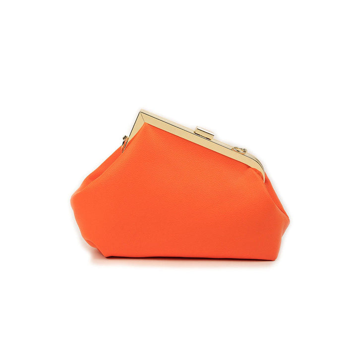 Odette Orange Solid Clutch