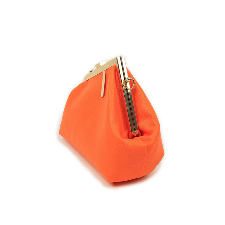 Odette Orange Solid Clutch