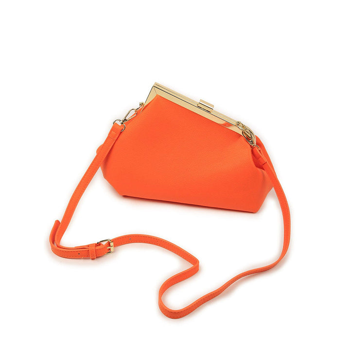 Odette Orange Solid Clutch