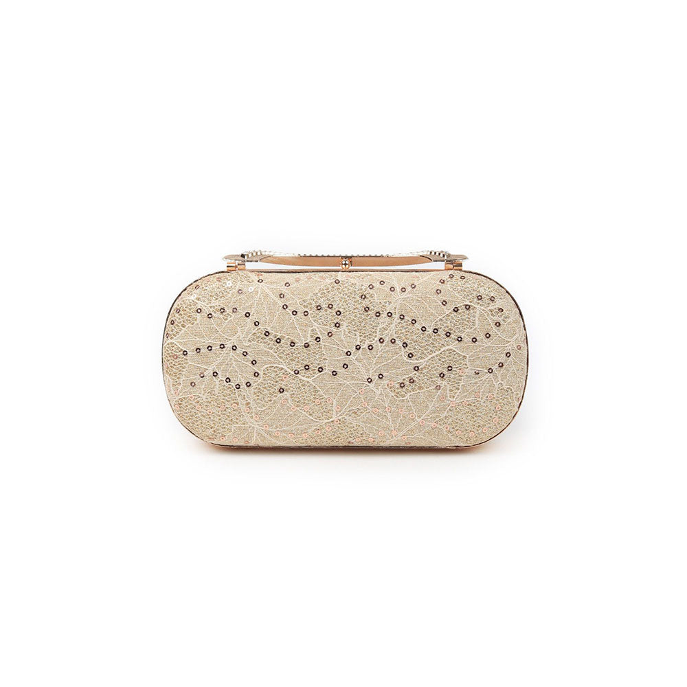 Odette Gold Embroidered Bridal Clutch