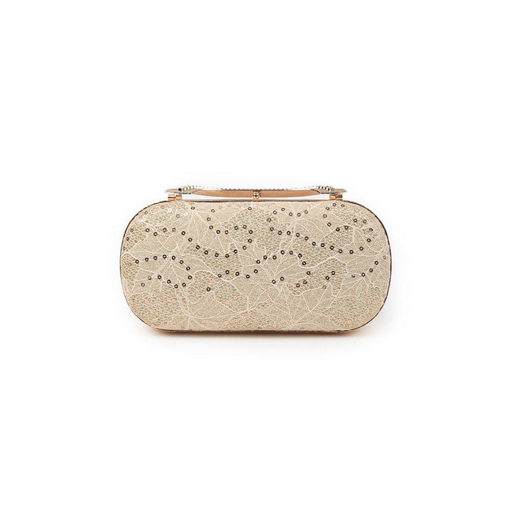 Odette Gold Embroidered Bridal Clutch