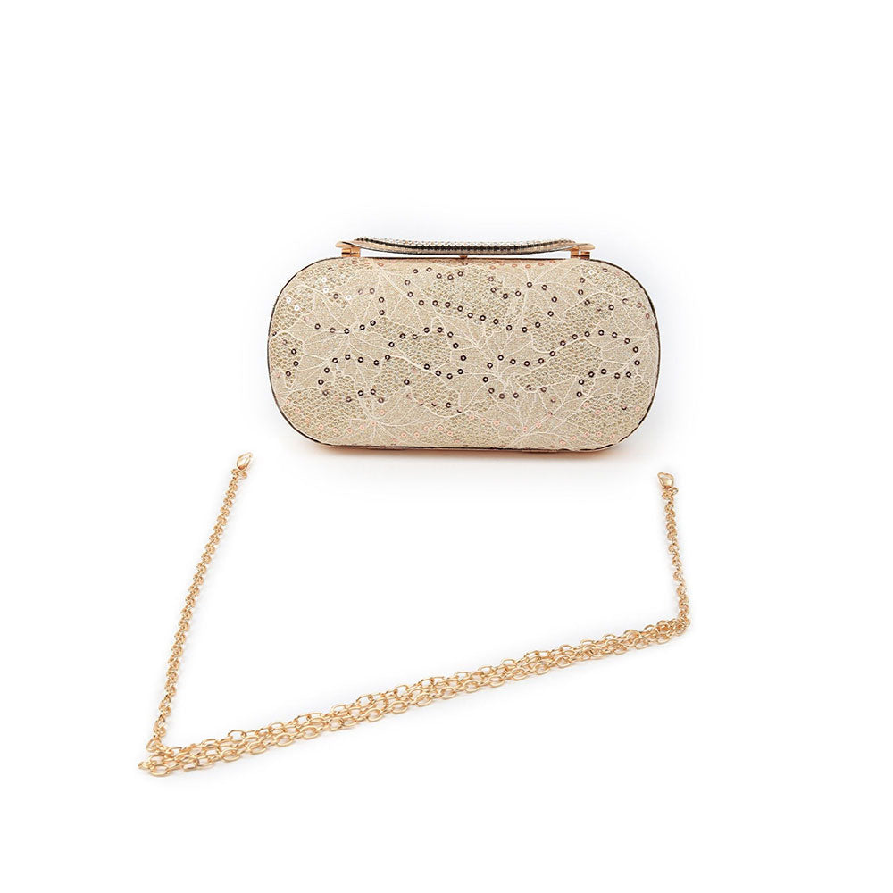 Odette Gold Embroidered Bridal Clutch