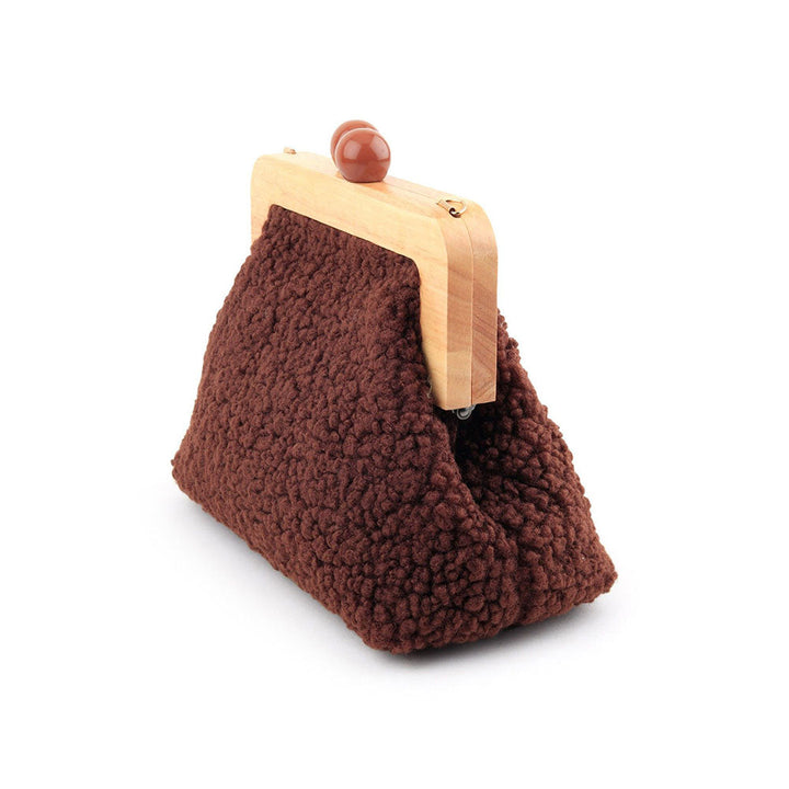 Odette Awe-Worthy Smart Brown Clutch Bag