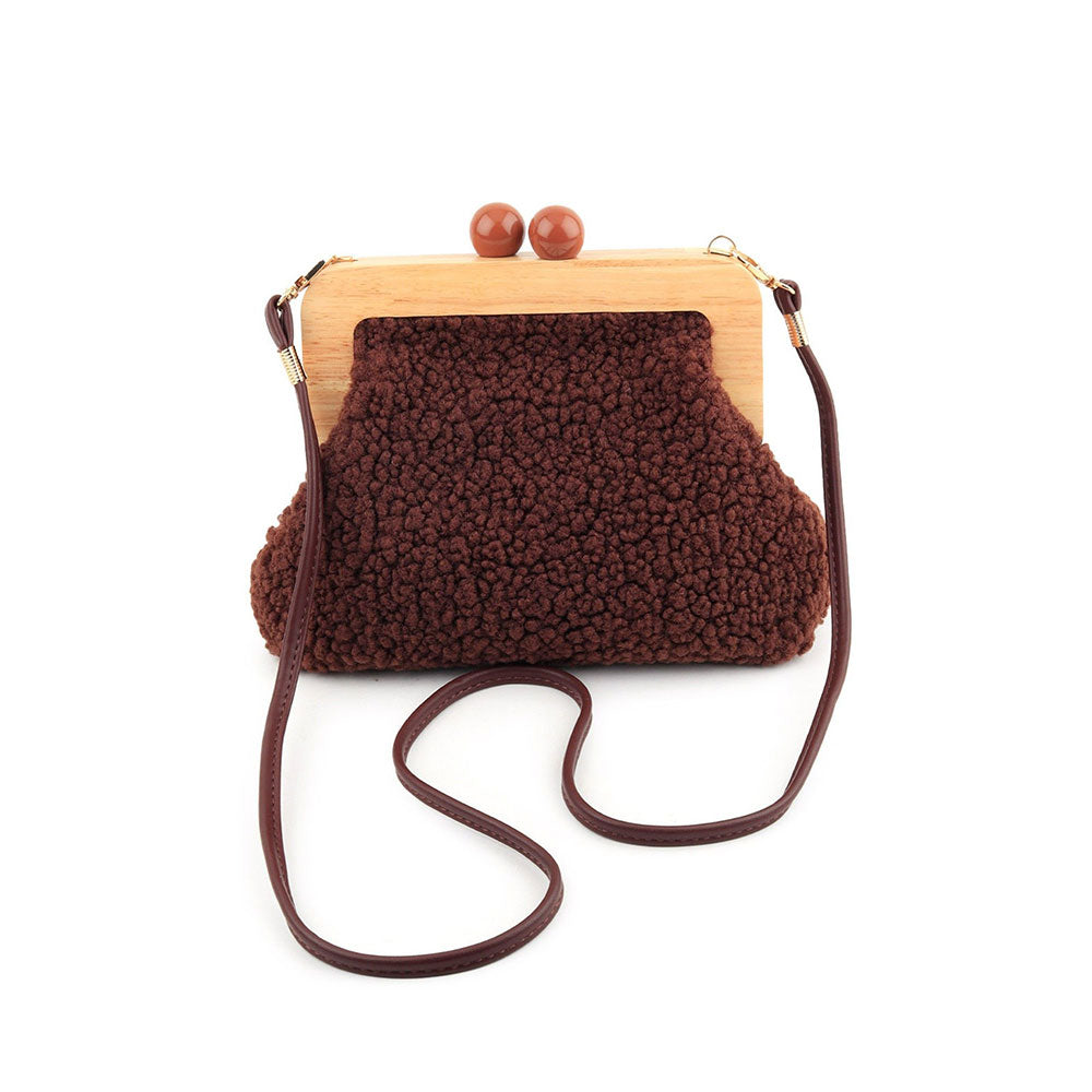 Odette Awe-Worthy Smart Brown Clutch Bag