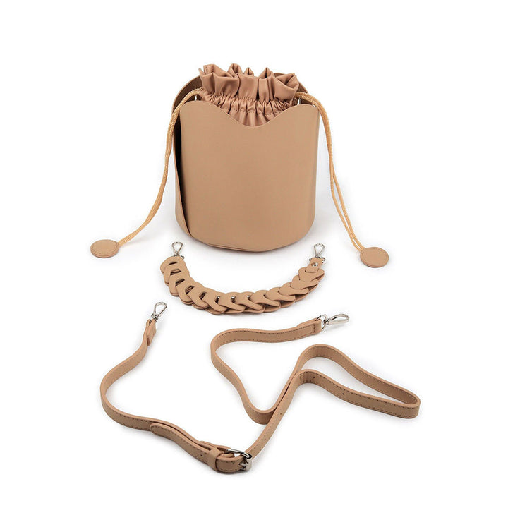 Odette Beige Solid Western Potli Bag