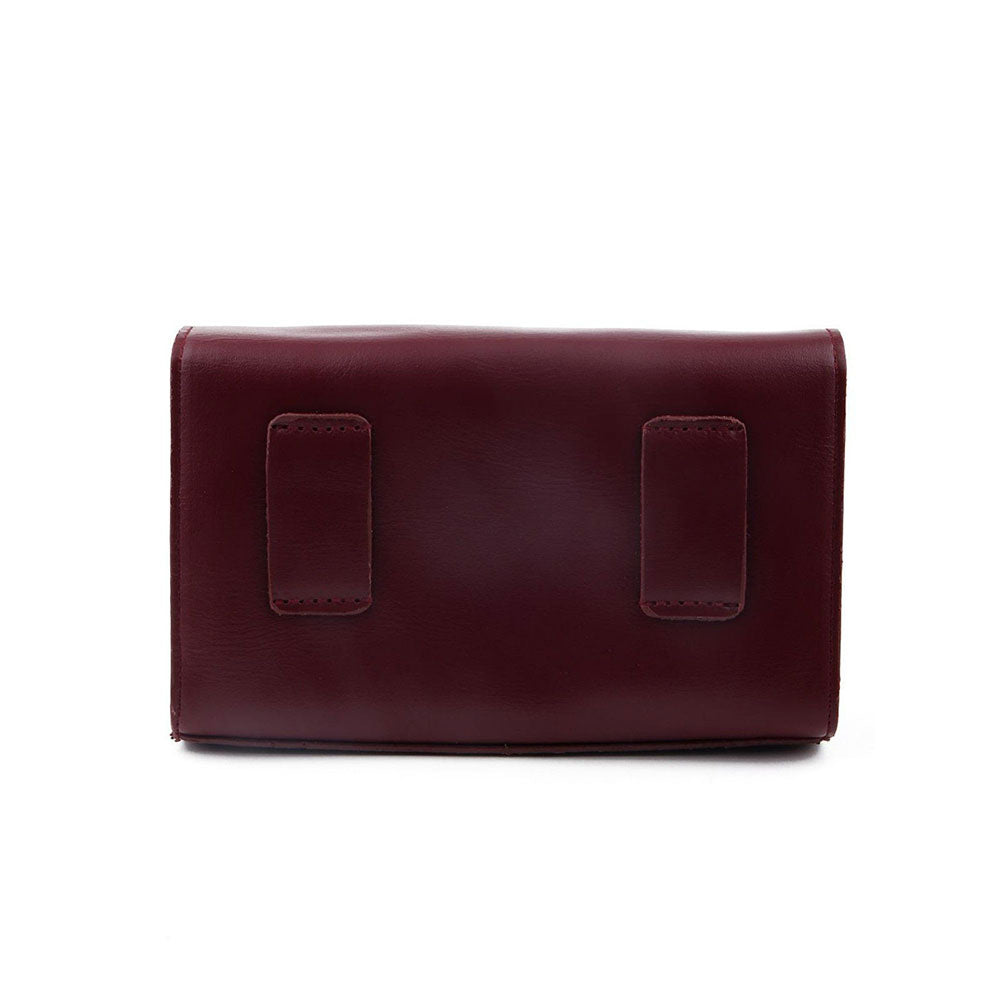 Odette Deep Maroon Gorgeous Smooth Texture Belt Bag for Women