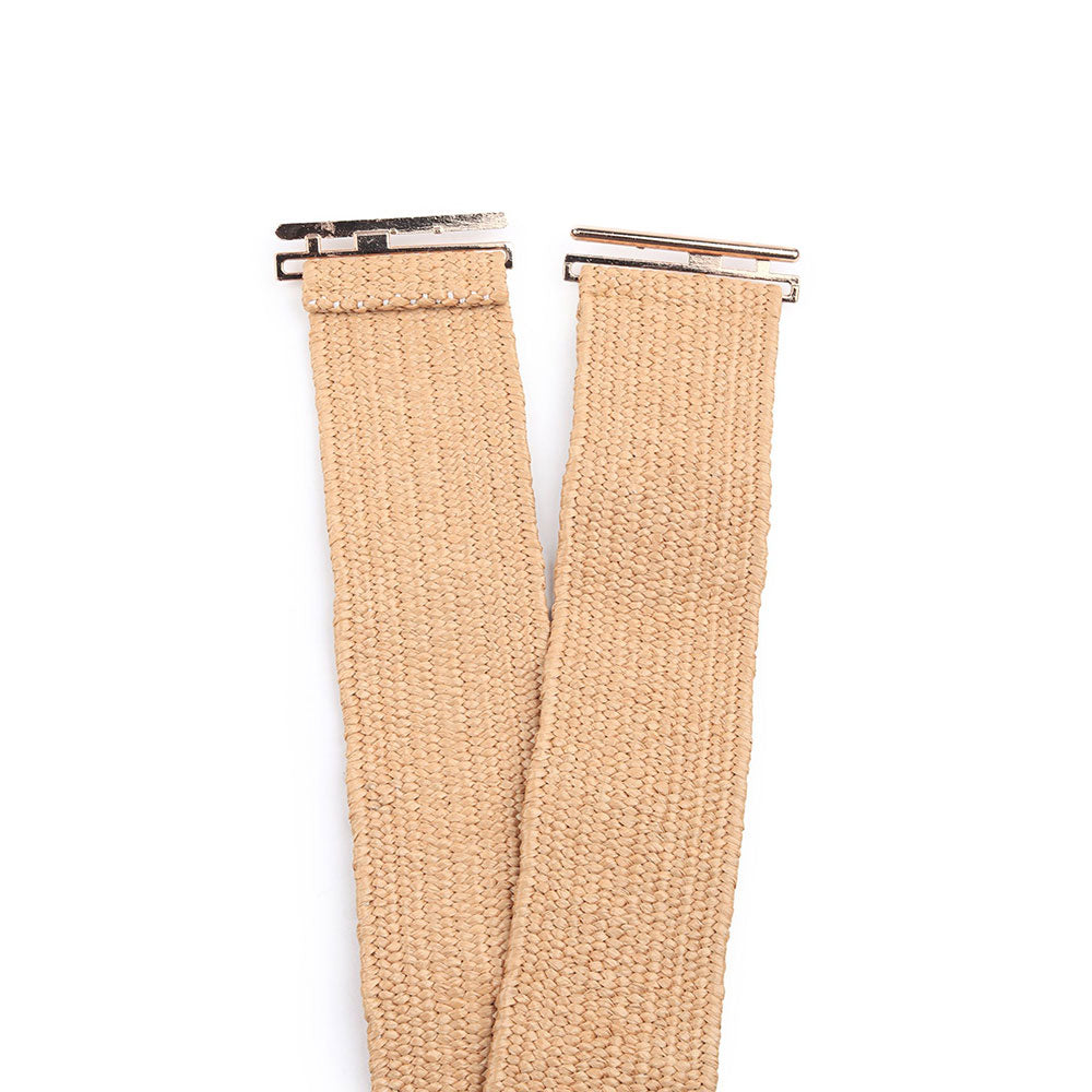 Odette Beige Elastane Embellished Belt