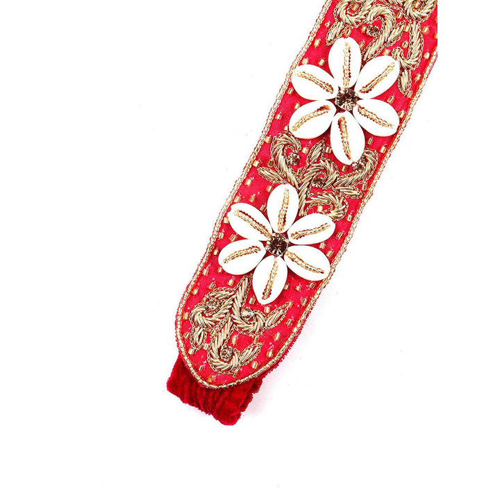 Odette Pure Red Broad Faux Leather Belt