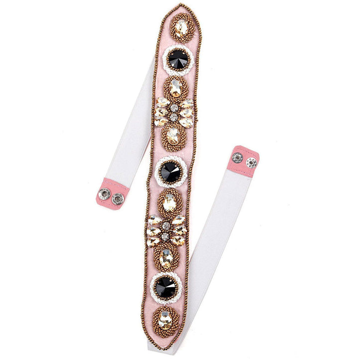 Odette Pink Adorning Elasticated Belt