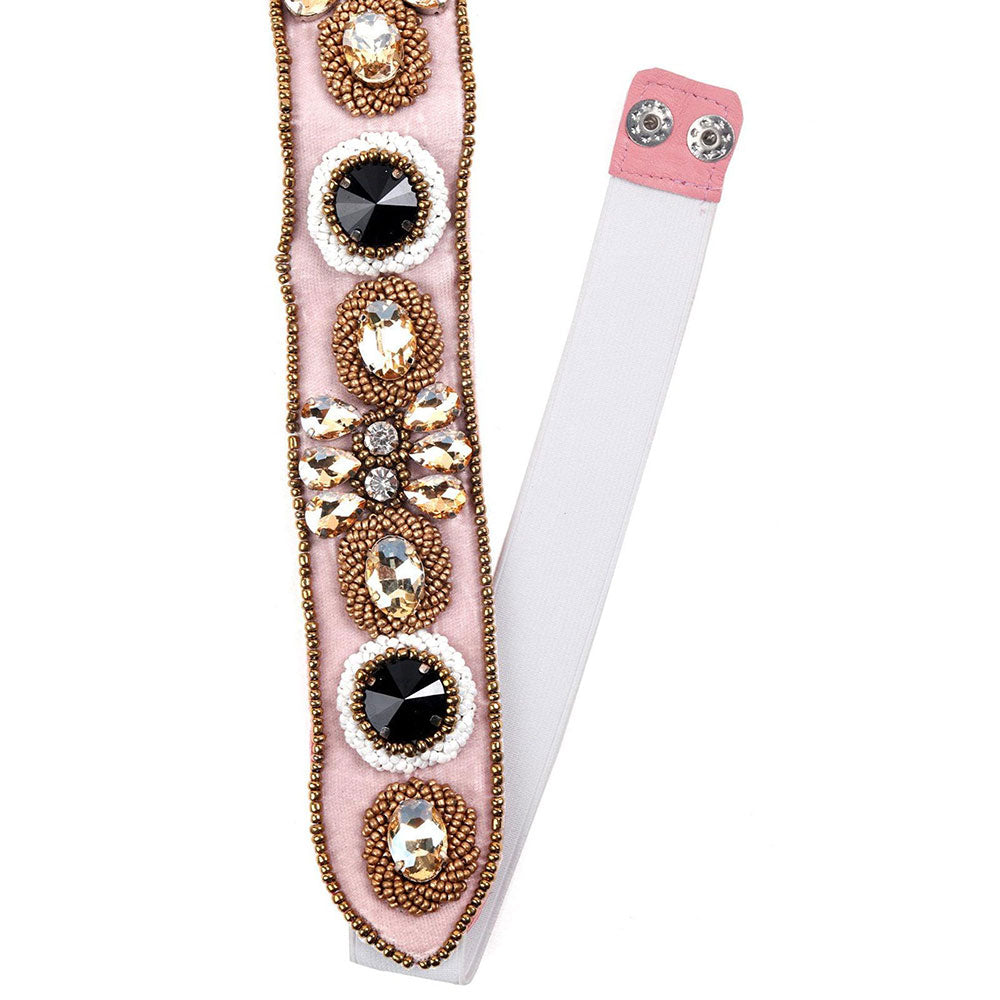 Odette Pink Adorning Elasticated Belt