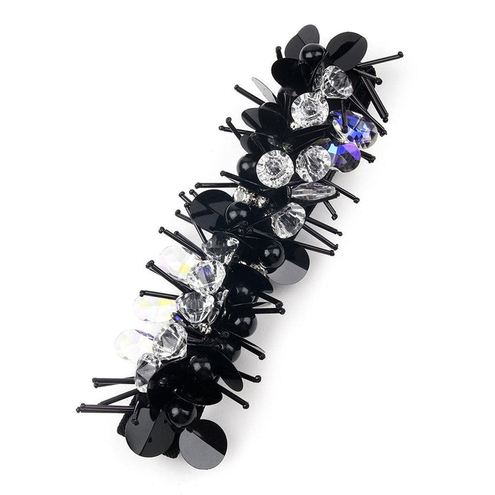 Odette Jet Black Stunning Embellished Waist Belt