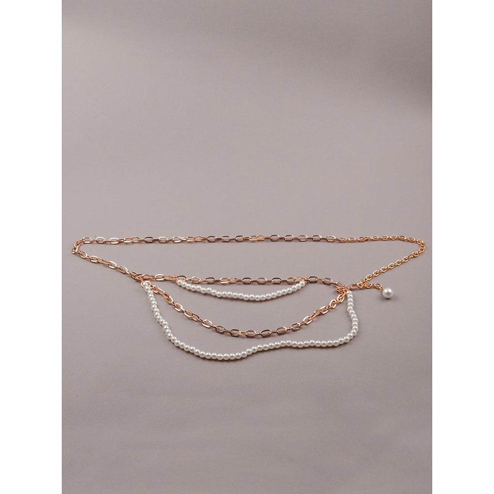 Odette Gold-Tone Floral Waist Chain for Women