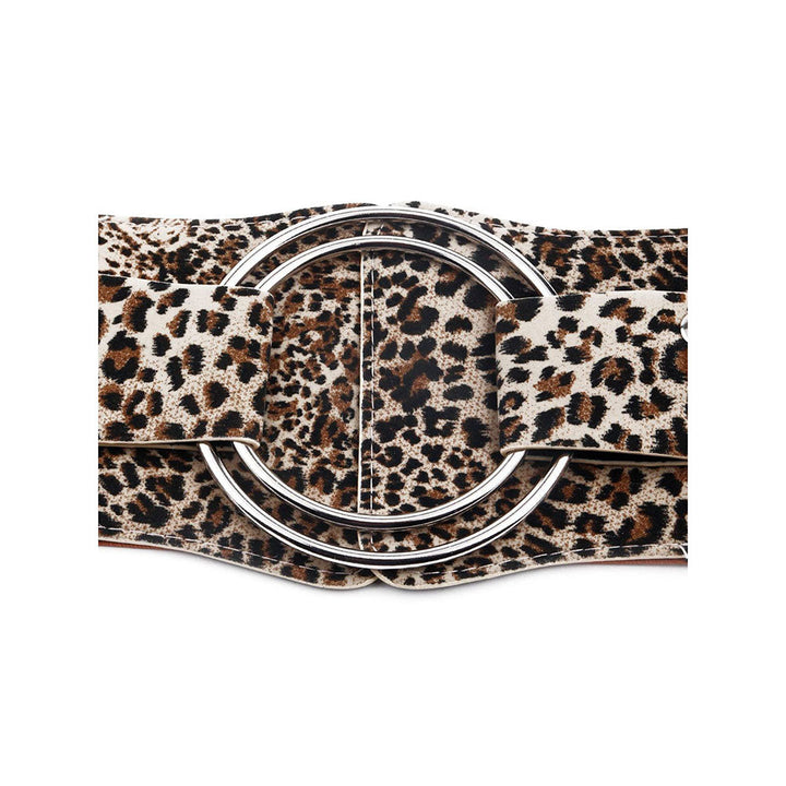 Odette Gorgeous Brown Animal Print Wide Belt